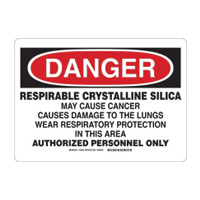 NMC D701AB Crystalline Silica Sign NMC D701AB Crystalline Silica Sign